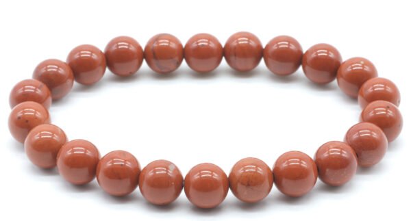 Bracelet en jaspe rouge, 8mm