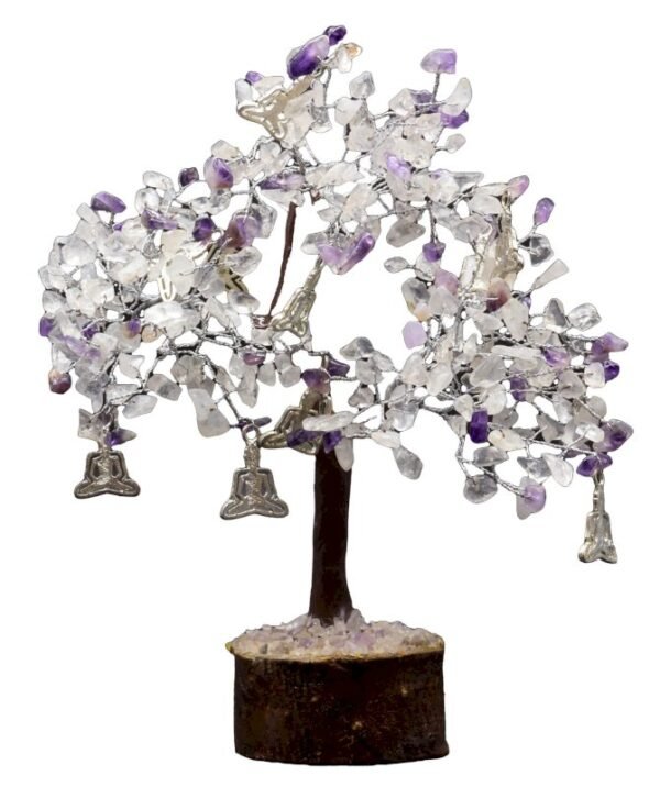 Arbre du Bonheur Cristal&Améthyste, symbole Yoga 300pcs