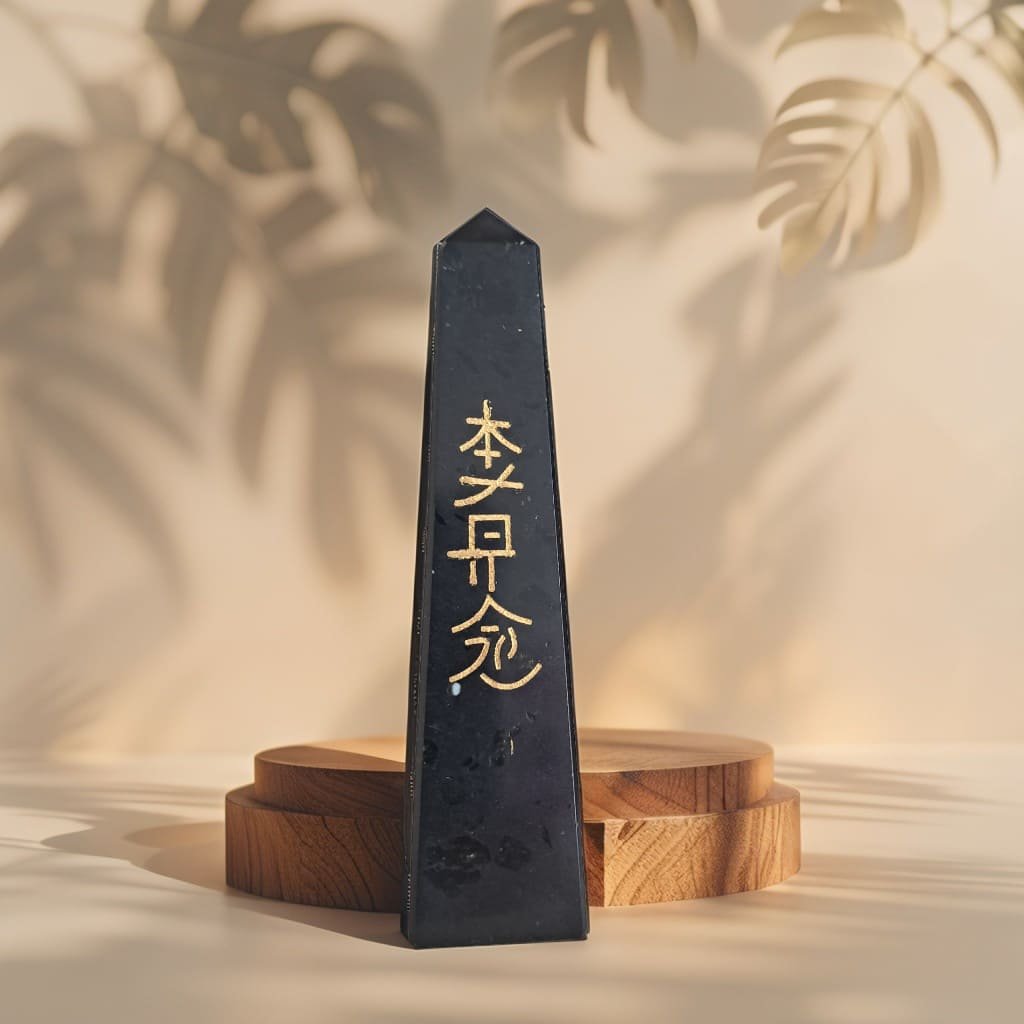 Obélisque Reiki en Tourmaline noire – Image 3