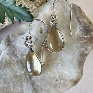 Boucles D'oreilles en Argent Citrine