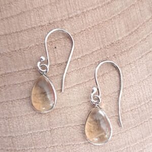 Boucles d'oreille en citrine et argent 925