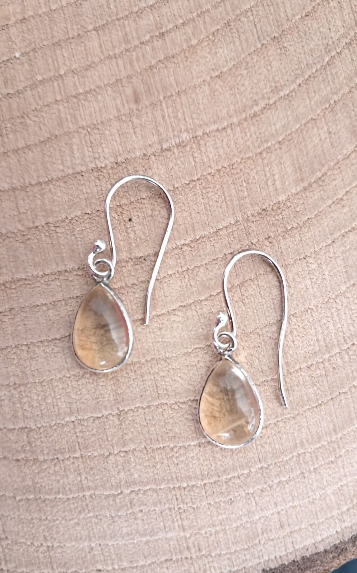 Boucles d'oreille en citrine et argent 925